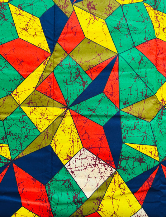Colorful Geometric Patterned Fabric