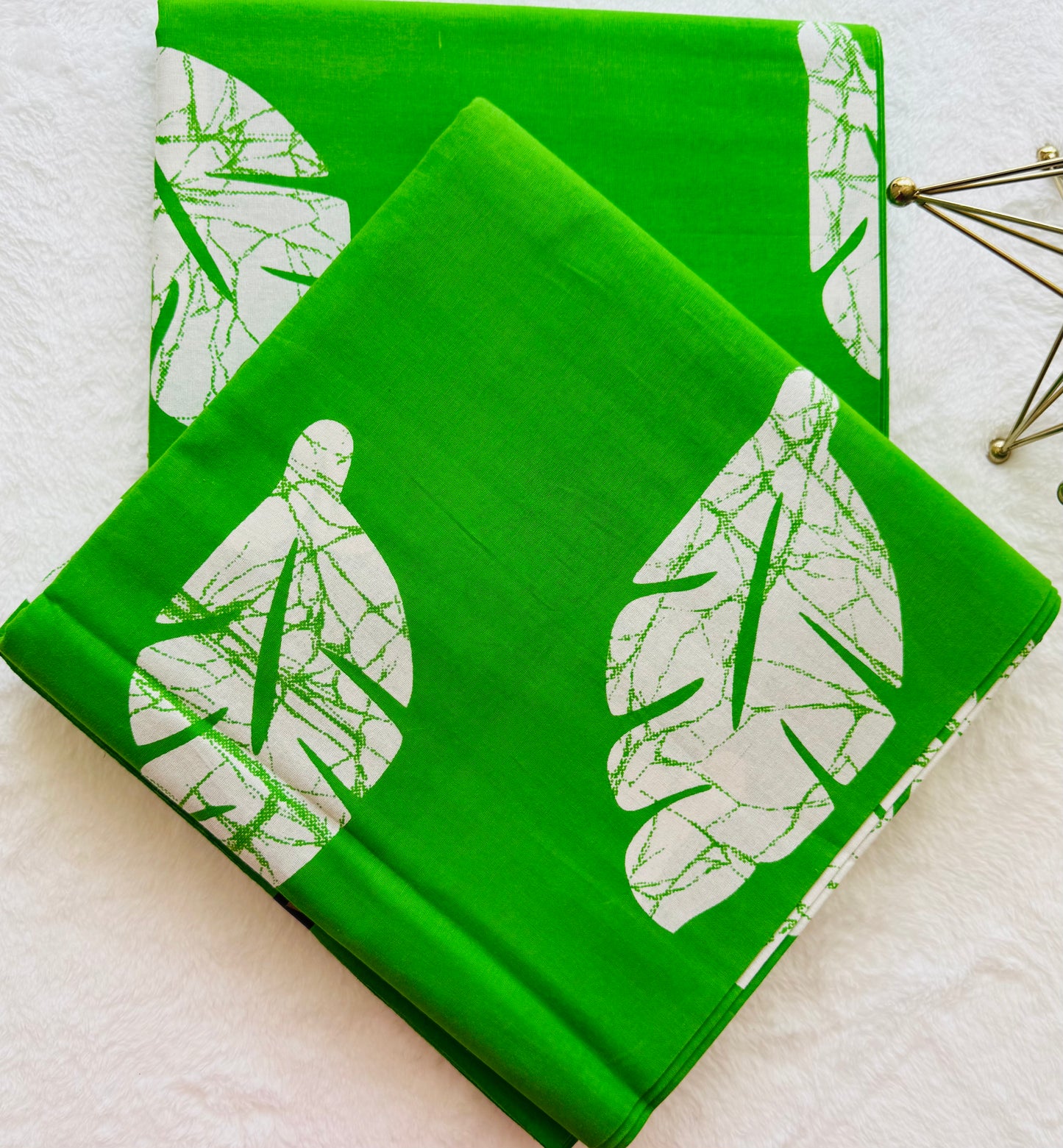 Leaf Patterns on a White Background