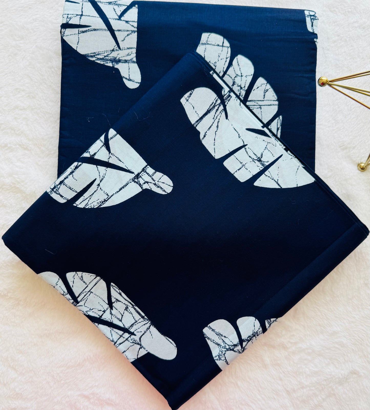Leaf Patterns on a White Background