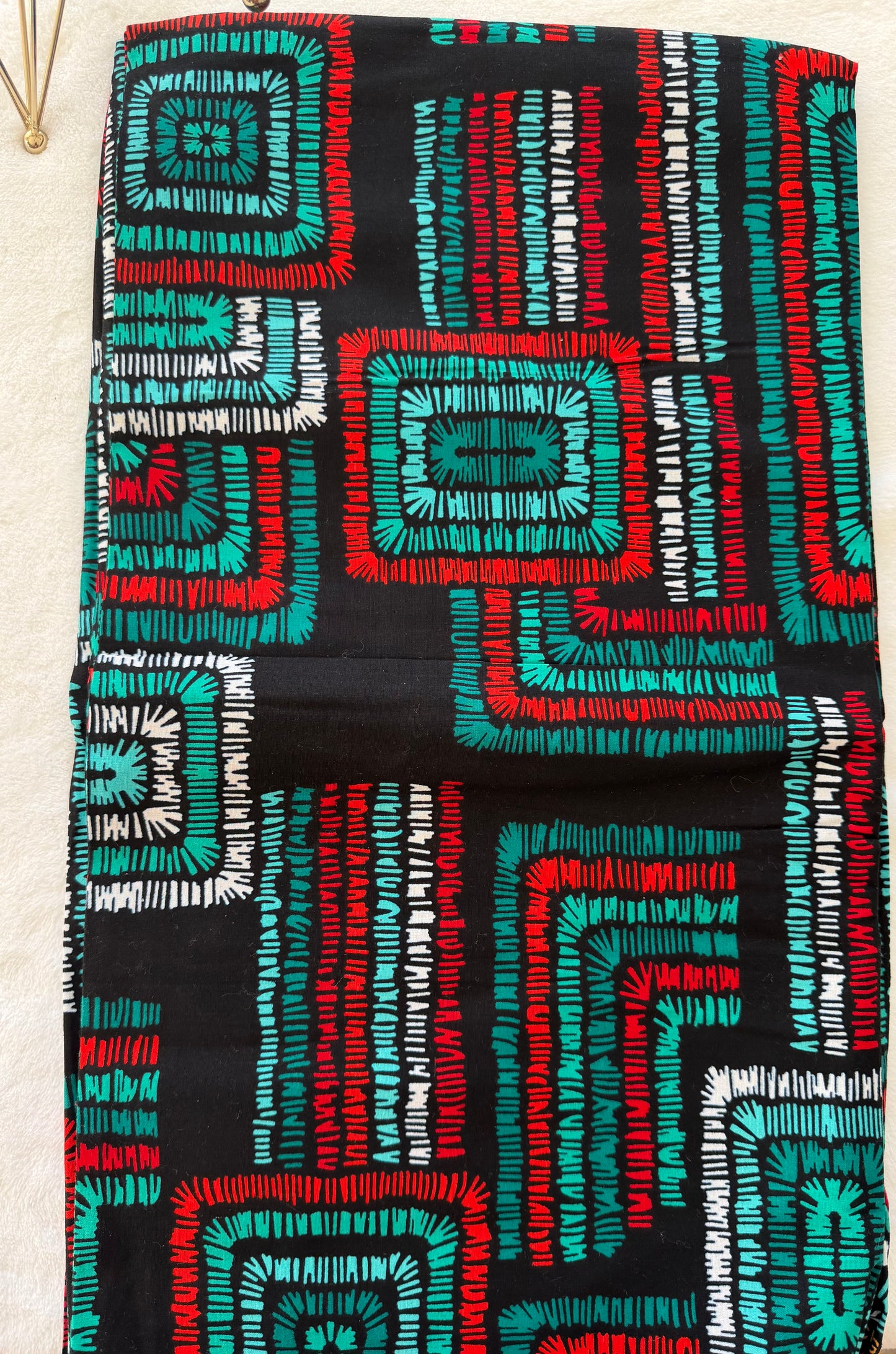 Multicolor Square Lines Ankara Fabric