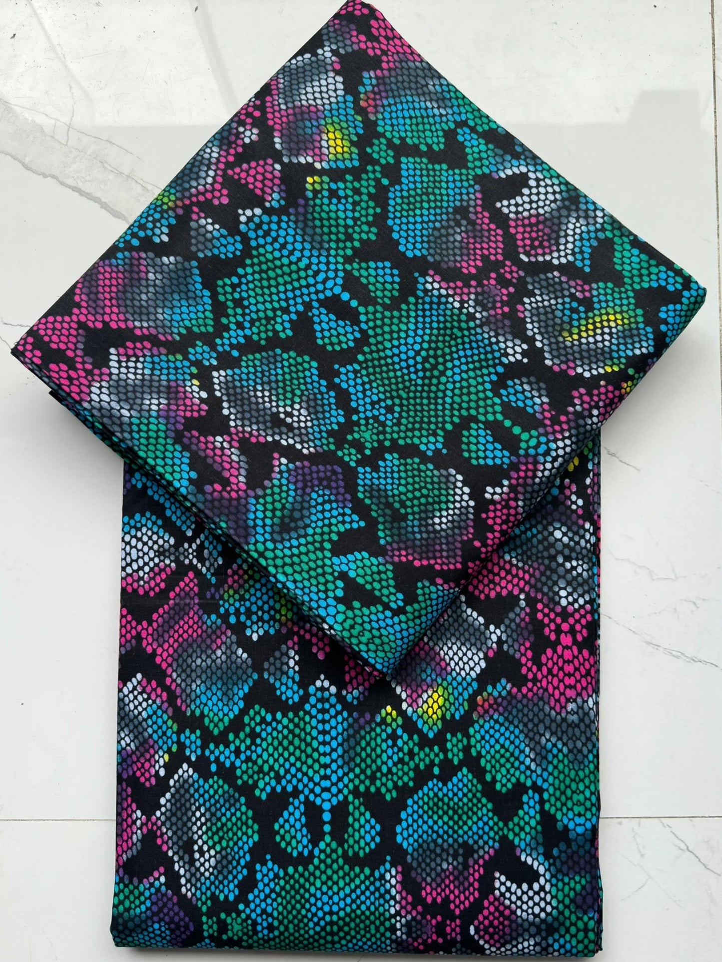 Colorful snake patterned