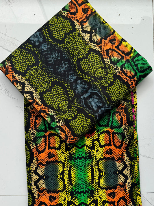 Colorful snake patterned