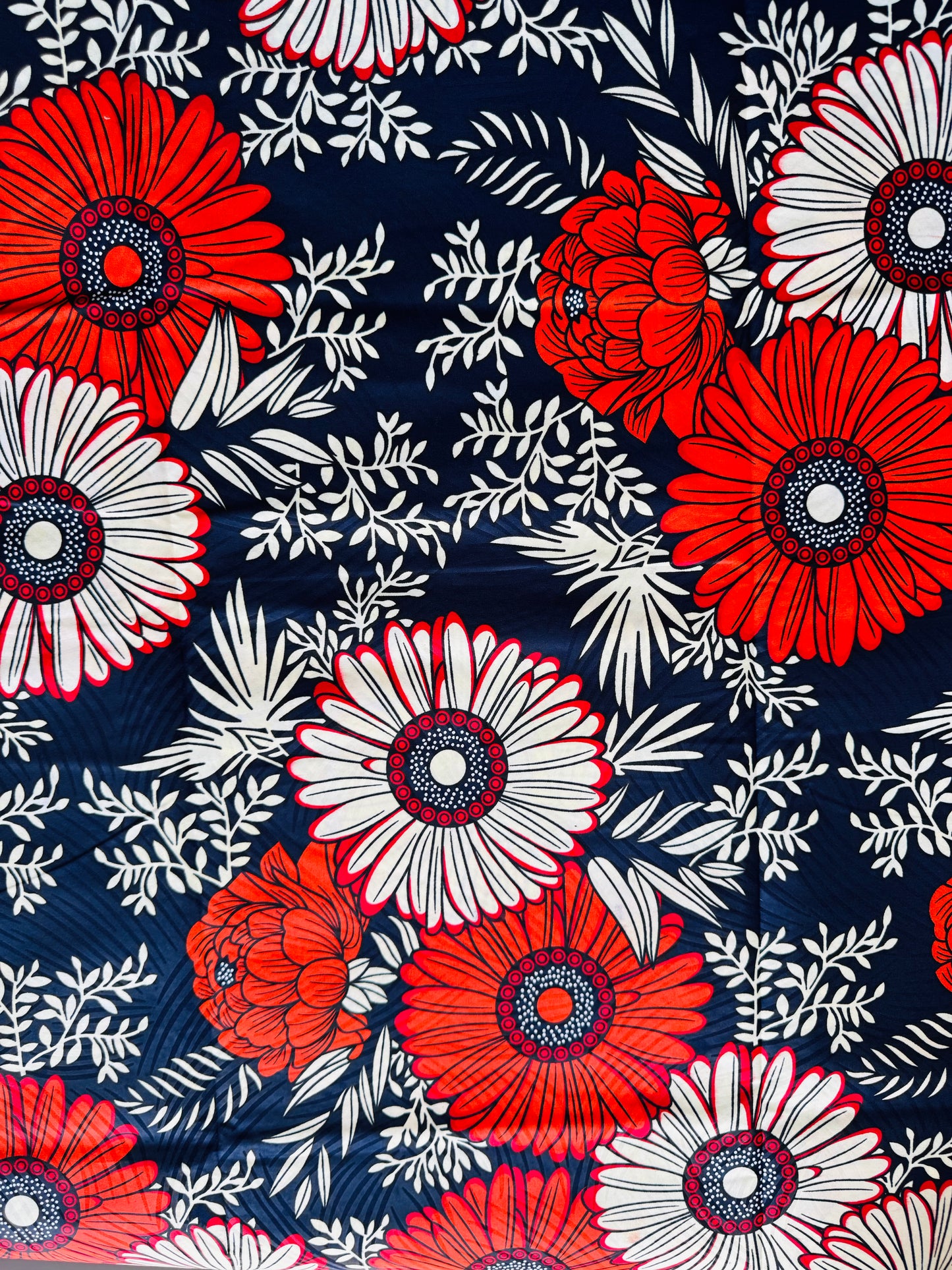Flowers on a Dark Blue Background