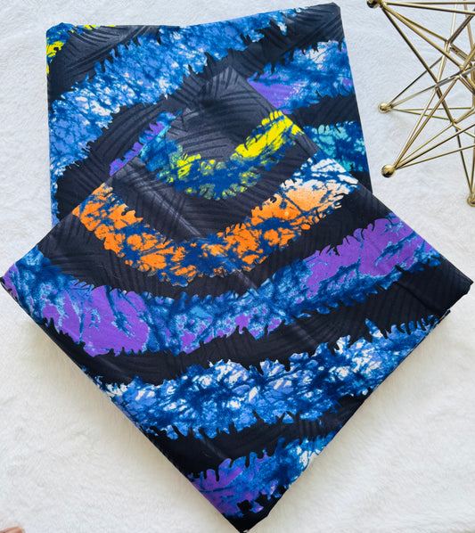 Colorful tie-dye Patterned Fabric