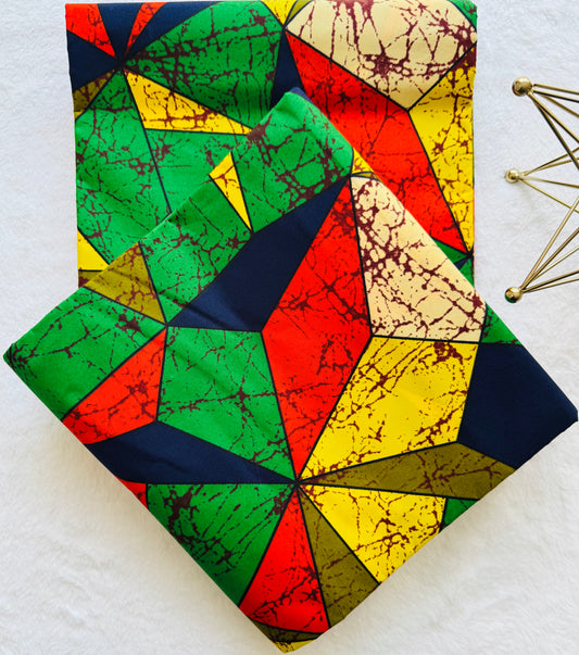 Colorful Geometric Patterned Fabric