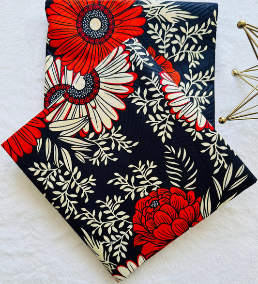 Flowers on a Dark Blue Background