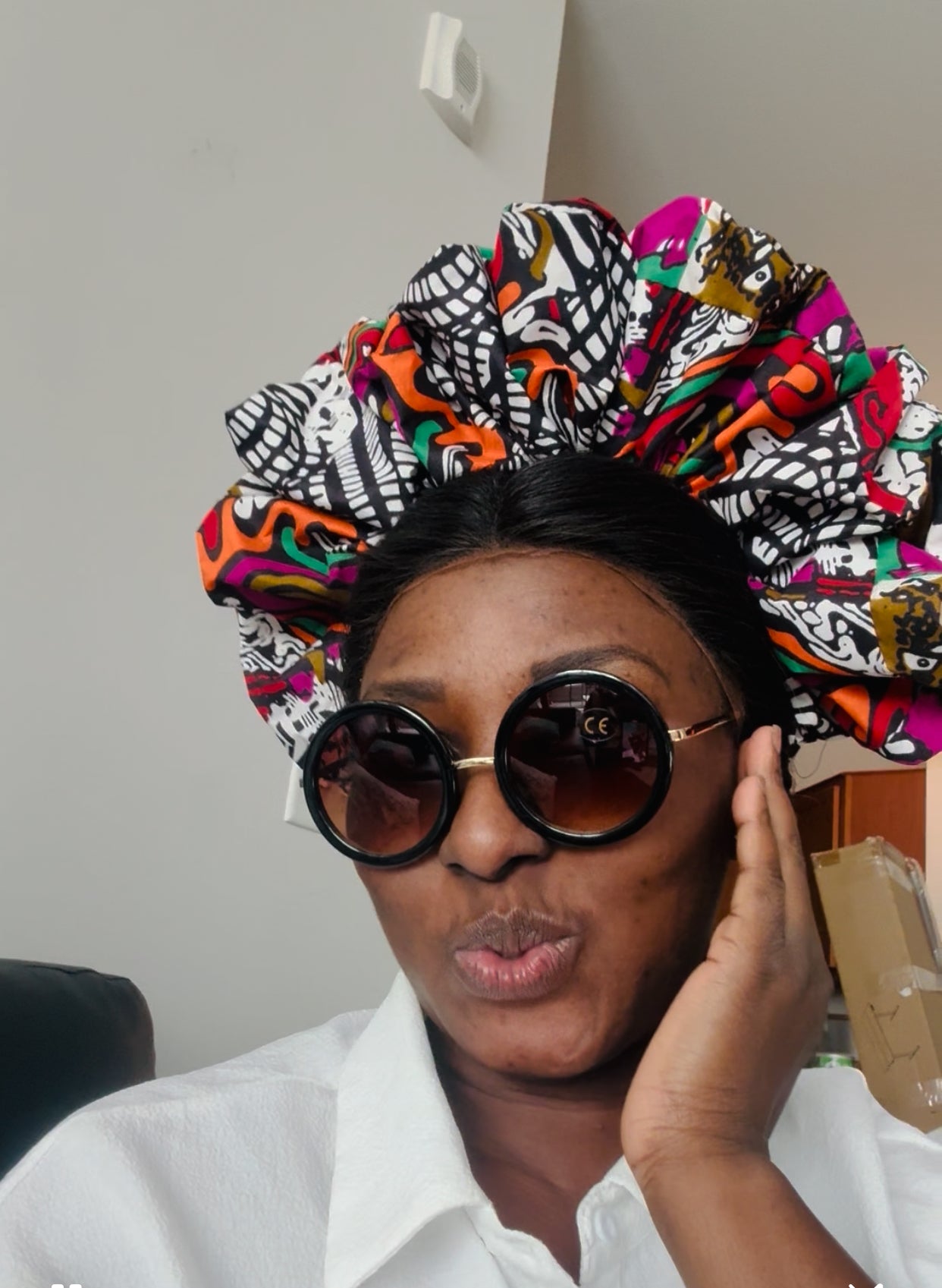 African Scrunchie Headband with Elastic Band