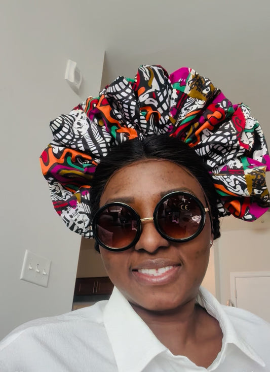 African Scrunchie Headband with Elastic Band