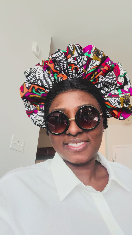 African Scrunchie Headband with Elastic Band